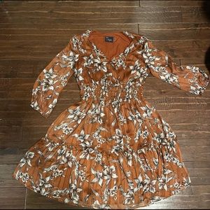 This dress is so comfortable and perfect for fall. It’s a medium.